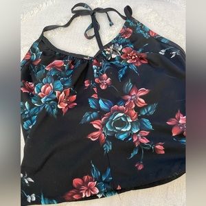 Y2K THE CANDY STORE VINTAGE FLOWER SUMMER HALTER TOP S